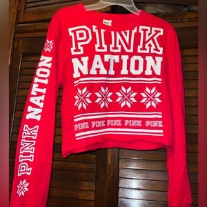 PINK nation christmas snowflake longsleeve and leggings bundle